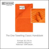 The One Towelling Classic Gastendoek - 30 x 50 cm - Kleine handdoek - Hoge vochtopname - 100% Gekamd katoen - Oranje