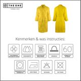 The One Towelling Badjas - Zachte kamerjas - Vocht absorberend - 100% Gekamd badstofkatoen - L/XL - Geel