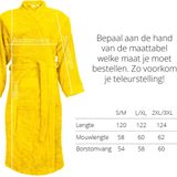 The One Towelling Badjas - Zachte kamerjas - Vocht absorberend - 100% Gekamd badstofkatoen - L/XL - Geel
