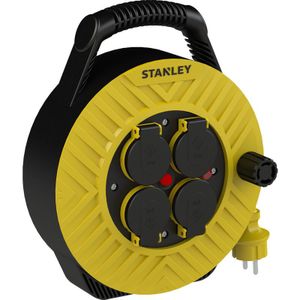 Stanley kabelhaspel, stroomhaspel 10 meter H05VV - F 3 x 1.5 mm