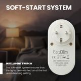 EcoDim - DIM.06 - Stekkerdimmer - 0-100W - Fase Afsnijding