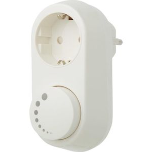 EcoDim - LED Stekkerdimmer - ECO-DIM.06 - Fase Afsnijding RC - Opbouw - Enkel Knop - 0-100W - Wit