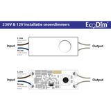 Snoerdimmer led 0-50W | Wit | Fase afsnijding (RC) | EcoDim DIM.08