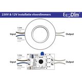 Vloerdimmer led 0-50W | Zwart | Fase afsnijding (RC) | EcoDim DIM.09