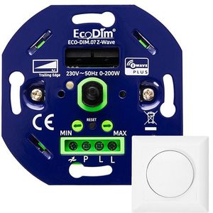 Z-Wave dimmer inbouw 0-200W | Fase afsnijding (RC) | EcoDim DIM.07 Pro