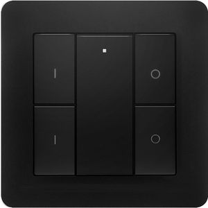 EcoDim - Kabelloser Schalter - Smart WiFi - ED-10013 - ZigBee - 2-fach Schalter - Schwarz