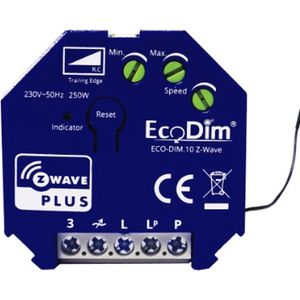 EcoDim - LED Inbouwdimmer Module - Smart WiFi - ECO-DIM.10 - Fase Afsnijding RC - Z-Wave - 0-250W