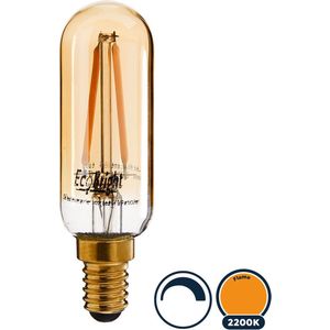 Led filament E14 buislamp 2,5 Watt, flame (2200K) extra warm licht, dimbaar tot 0%, 200 lumen - Ø25mm