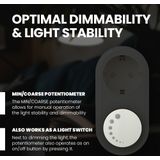 EcoDim - LED Stekkerdimmer - Smart WiFi - ECO-DIM.06 - Fase Afsnijding RC - ZigBee - Opbouw - Enkel Knop - 0-100W - Wit