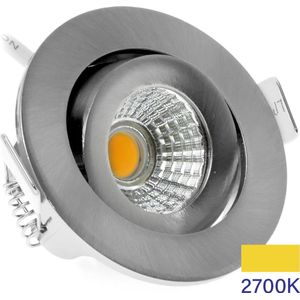 Led inbouwspot | Nikkel | Rond | 2700K | Ø 62 mm | 5W | EcoDim