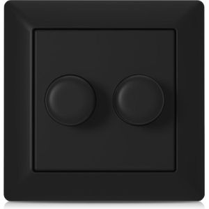 duo-dimmerknop-zwart ECODIM ED-10005B | DUO DIMMERKNOP ZWART | INCLUSIEF CENTRAALPLAAT EN RAAMWERK