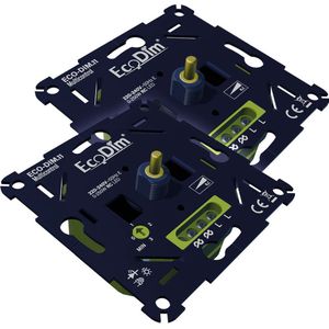 EcoDim led wisseldimmers 0-250W, ECO-DIM.11, inbouw, kleine inbouwdiepte, voor wisselschakeling met >2 dimmers, duopak
