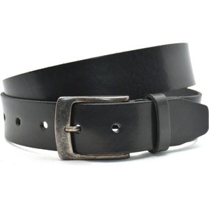 Timbelt Leren Riem voor Dames en Heren - Breedte 4 cm - Riem Echt Leer - zwart - Riemmaat 95 - Totale lengte 110 cm