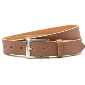 3cm riem taupe - damesriem/herenriem - taupe - 100% leder - Maat 85 - Totale lengte riem 100 cm