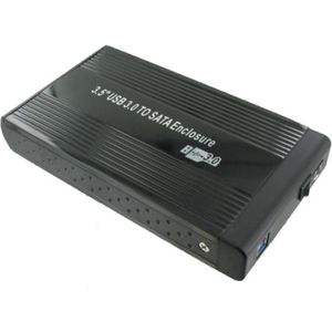 HDD behuizing voor 3.5'' SATA HDD - USB3.0 / zwart