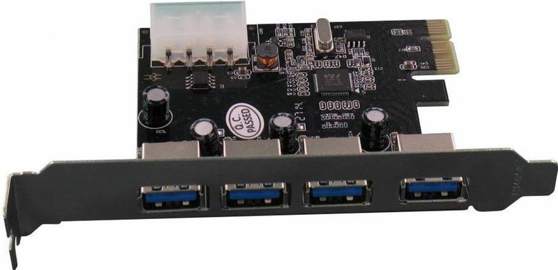 USB - PCIe Kaart - 4x USB-A - USB3.0