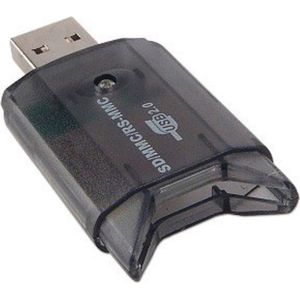 USB Cardreader met USB-A connector en 1 kaartsleuf - voor SD/MMC - USB2.0