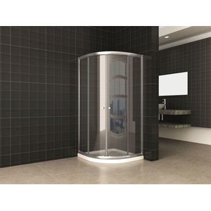 Wiesbaden douchecabine | kwartrond 80x80x190 cm | 5mm helder glas