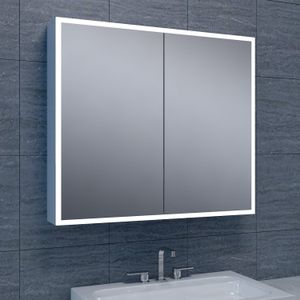 Wiesbaden Quatro spiegelkast met LED, dimbaar 80 x 70 x 13 cm 38.4161