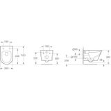 Vesta Wandcloset Met Flatline Toiletzitting Softclose En Quick Release