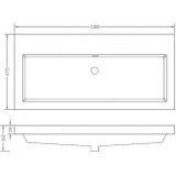 Wastafel wiesbaden vision 100x46 wit (zonder kraangat)