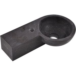 B-stone hardstenen fontein links 40 x 23 cm rond