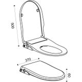 Wiesbaden Luxe Douche-WC Zitting Stroomloos Wit