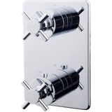 Thermostatische inbouw regendouche set wiesbaden type 130 wandarm ufo 20 cm rond incl. Inbouwdeel