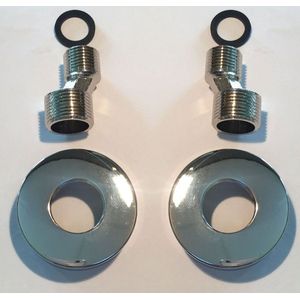 Xellanz - Rio Set - S-koppelingen met Rozet - Geborsteld Staal