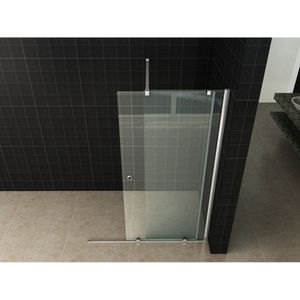 Wiesbaden verleng-inloopdouche 100x200 op rail met 1 cm nano glas