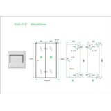 Vouwbare Nisdeur 800x2000 Rechts 8mm NANO Glas