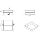 Sanifun Wiesbaden RVS inbouwnis 30x30x7