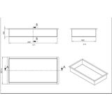 Wiesbaden - Sunk Inbouwnis 30 X 60 X 10 Cm. - RVS