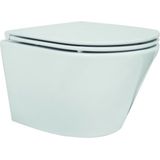 Wiesbaden Vesta Junior Wandcloset Rimless Verkort Met Flatline Toiletzitting Softclose En Quick Release