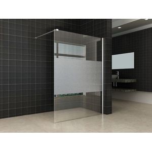 Douchewand wiesbaden 140x200 cm 8 mm met middenband nano glas