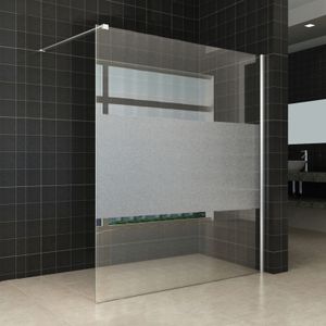 Douchewand Wiesbaden 160x200 cm 8 Mm met Middenband Nano Glas