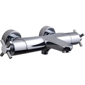Badthermostaat wiesbaden cool touch cross chroom 15 cm hoh