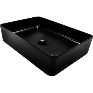 Wiesbaden Link waskom rechthoekig 35x50x12 cm keramiek mat zwart 32.3425
