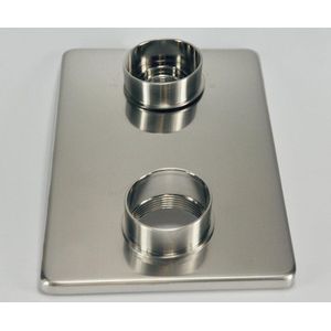 verlengbuis opbouw douche, glans chroom, rechthoek, 30 cm