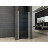 Wiesbaden Nisdeur met profiel 90x202cm 8mm NANO rookglas