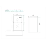 Wiesbaden - Vaste Badwand - 80 cm - 150 cm - 6 mm Veiligheidsglas - NANO Coating