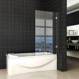 Wiesbaden - Draaibare Badwand - Profielloos - 80x150 cm - 6mm Veiligheidsglas - NANO Coating
