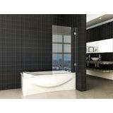 Wiesbaden - Draaibare Badwand - Profielloos - 80x150 cm - 6mm Veiligheidsglas - NANO Coating