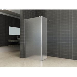 Zijwand wiesbaden voor inloopdouche met links scharnierend profiel 35x200 cm 10 mm nano geheel mat glas