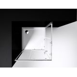 Best-design "project" douche hoekinstap 100x100x190 cm glas 5mm aluminium profiel