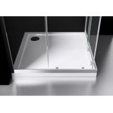 Best-design "project" douche hoekinstap 100x100x190 cm glas 5mm aluminium profiel