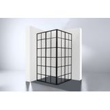 Douchecabine hoekinstap best design black corner 89x89x210 cm 4mm nano