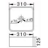 Best Design Opbouw Wastafel Bissel 31x31x12.5 cm Keramiek Wit