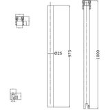 Stabilisatiestang Plafond Rond Zwart