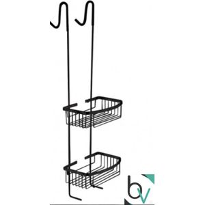 Best Design - Rome - Ophangrek - Zwart - RVS - 2 Plateau's